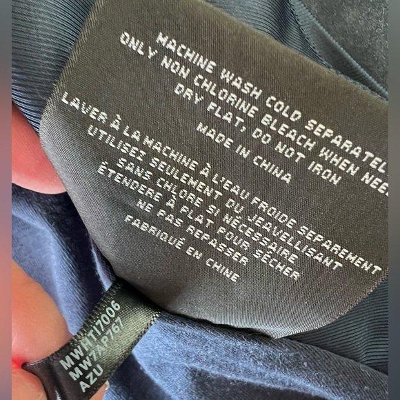 Marc New York Andrew Marc faux leather navy blue collared zip jacket NEW Size S - Picture 14 of 16